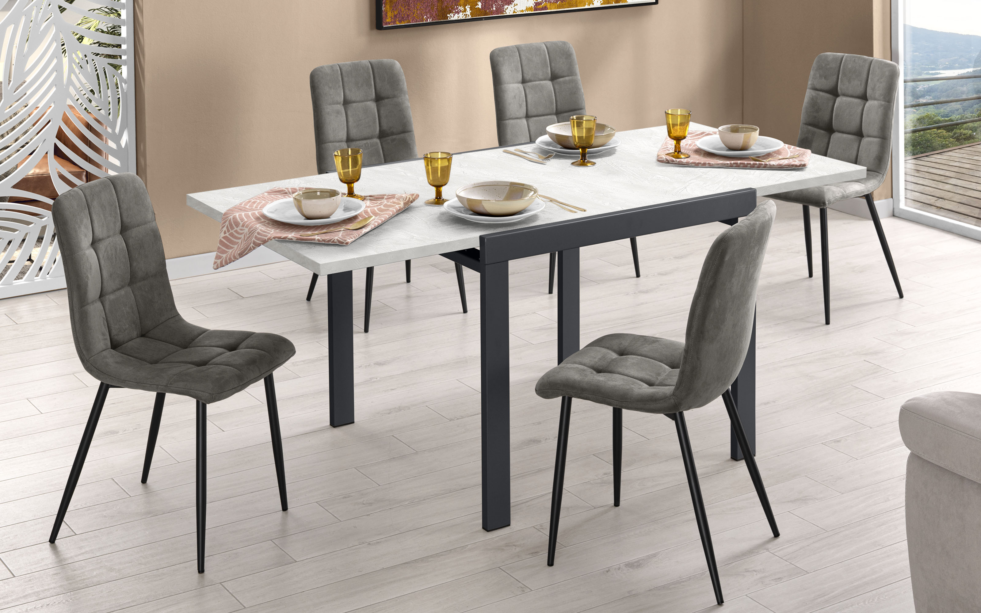 Mesa De Exterior Mercurio Extensible - De Abeto Tratado, Desde 40 Cm Hasta 300 Cm, Ideal Para Jardín O Terraza