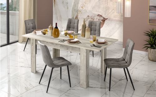 Oferta conjunto de mesa extensible y sillas cocina de diseño moderno