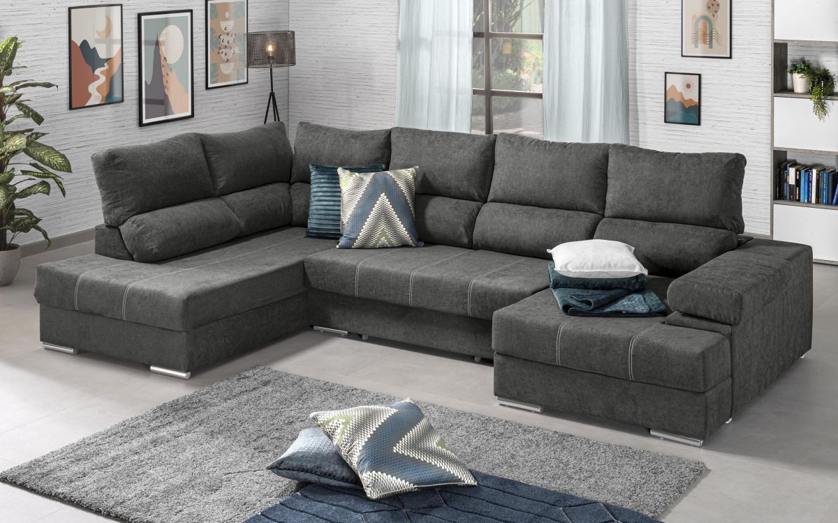 Sofá cama rinconero con doble península Un amplio y versátil sofá cama