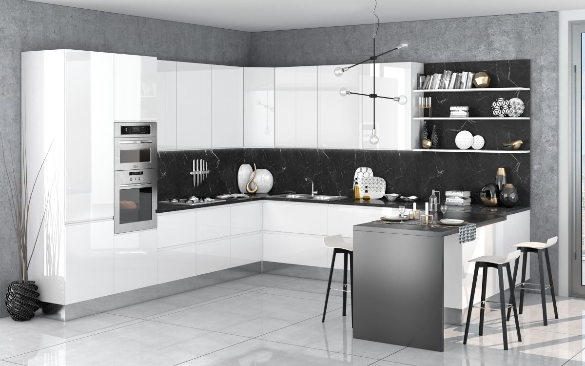 Cocina tal como foto Alice es una cocina componible que conjuga colores