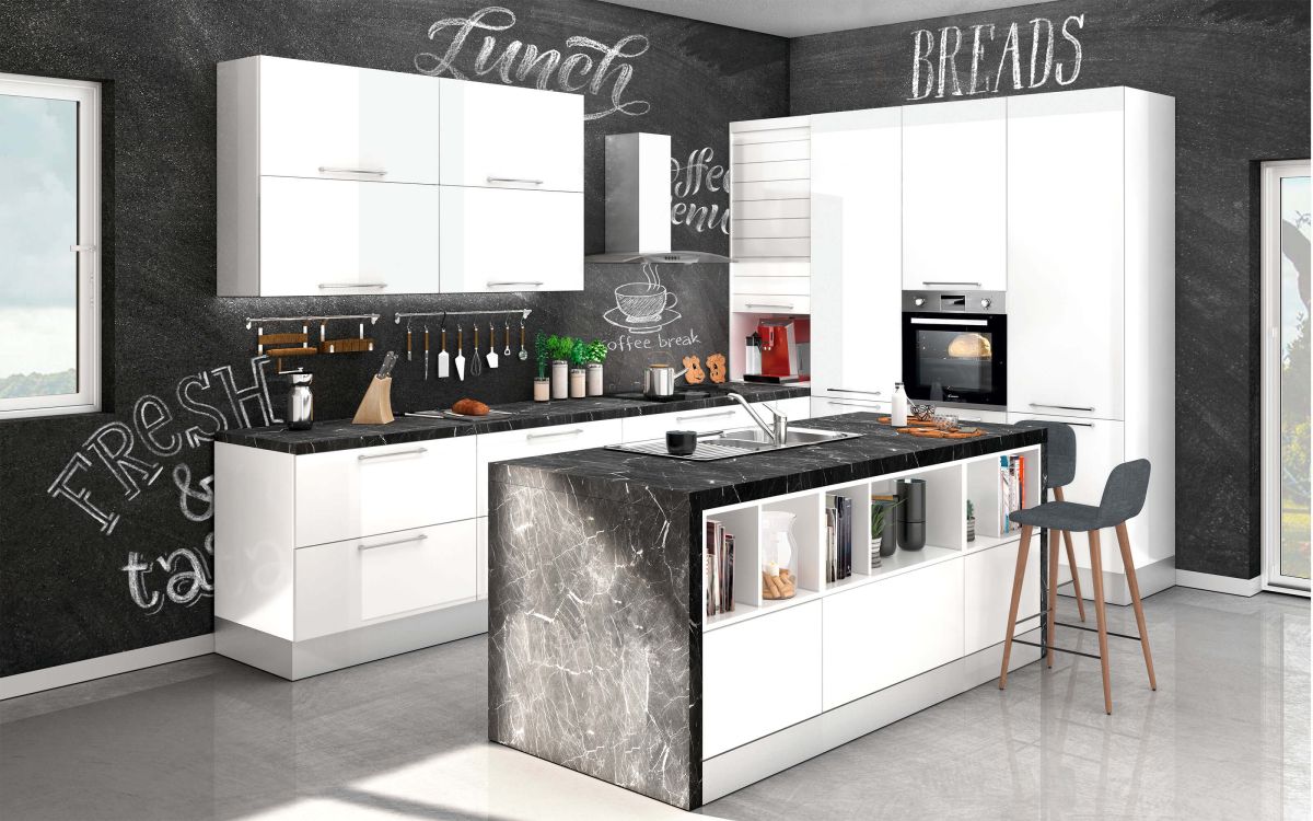 Cocina tal como foto Katy es una cocina componible de carácter joven y