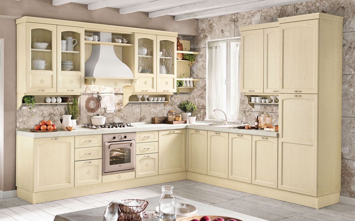 Cocina tal como foto Carmen es una cocina componible de estilo cálido y